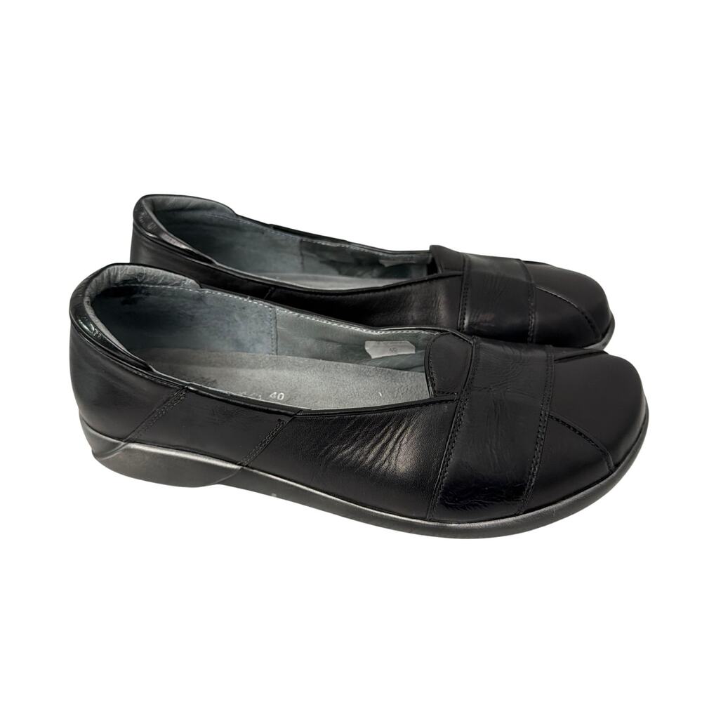 Naot Shoes Womens Size 9 Bentu Loafer Slip On Black Leather Comfort